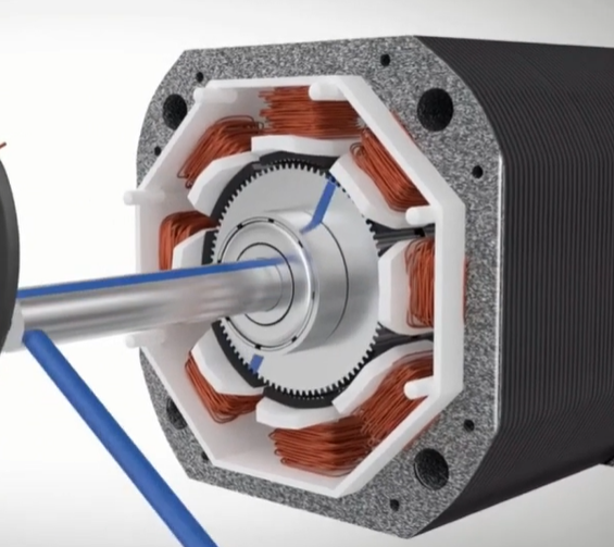 3D printed stepper motor internal mechanism diagram