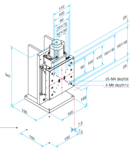 Japan Sigma precision automatic platform - five-phase stepper motor mechanical structure design