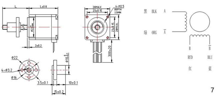 28 external drive type through-type screw stepper motor size drawings 28 external drive type through-type screw stepper motor size drawings