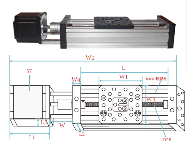 Application of nema 23 stepper motor in cnc 3D printer - Nema 23 stepper motor structure dimensional drawing