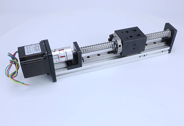 China servo motor manufacturer - linear guide ball screw slide module with 57mm motor