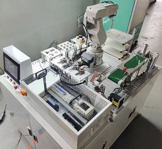 New industrial robot training teaching platform - six-axis robot - robotic arm teaching palletizing assembly vision