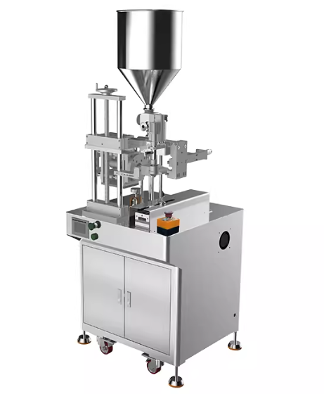 The solution of stepper motors in the field of precise control of pharmaceutical filling machines - Small semi-automatic filling and sealing machine - liquid composite hose cosmetic medicine filling machine