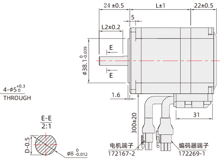 57mm stepper motor with encoder - Nema 23 stepper motor dimensions